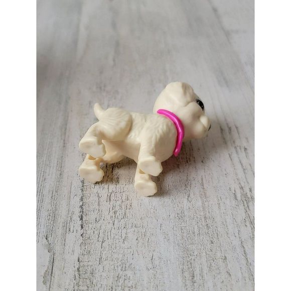 Golden retriever mini pet pink bandana 4 toy figure - Picture 5 of 5
